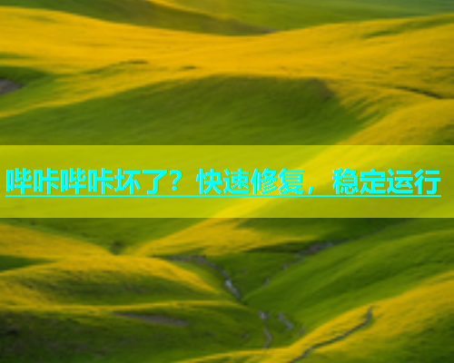 哔咔哔咔坏了？快速修复，稳定运行